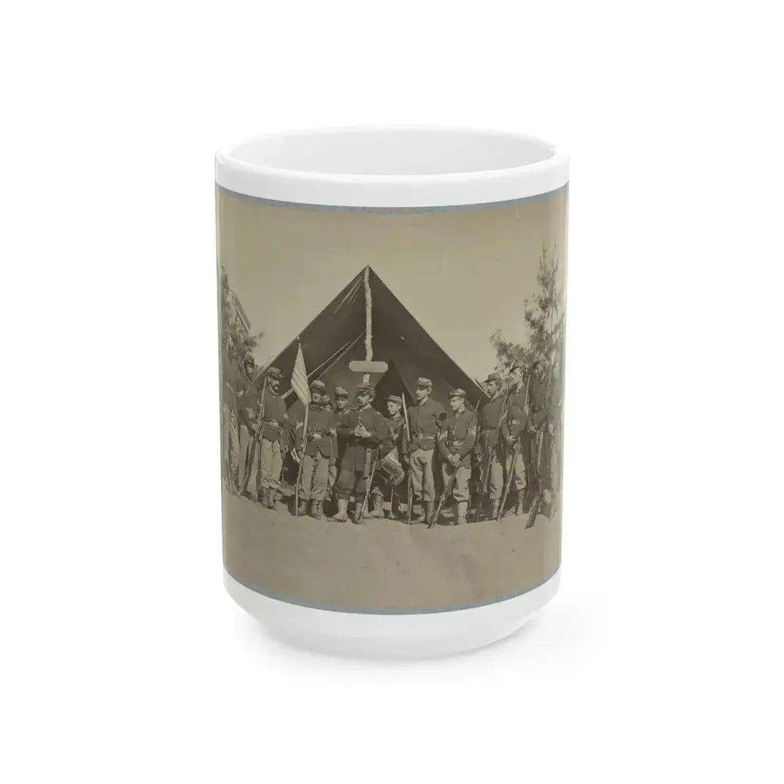 Adjutant And First Sergeants, 22d N. Y. S. M. Near Harper's Ferry, Va.1861 (I.E.1862 ) (U.S. Civil War) White Coffee Mug 15oz - Go Mug Yourself