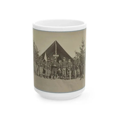Adjutant And First Sergeants, 22d N. Y. S. M. Near Harper's Ferry, Va.1861 (I.E.1862 ) (U.S. Civil War) White Coffee Mug 15oz - Go Mug Yourself