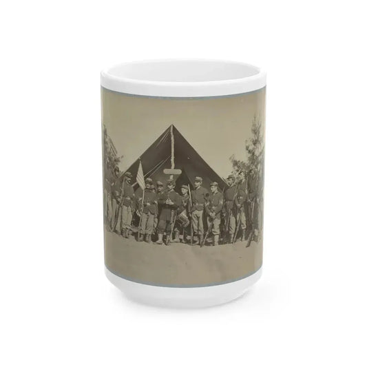 Adjutant And First Sergeants, 22d N. Y. S. M. Near Harper's Ferry, Va.1861 (I.E.1862 ) (U.S. Civil War) White Coffee Mug 15oz - Go Mug Yourself