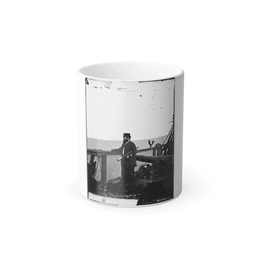 Adm. David D. Porter, Lt. Commander, on Deck of U.S. Steamship Fulton. (U.S. Civil War) Color Changing Coffee Mug 11oz Default Title 11oz - Go Mug Yourself