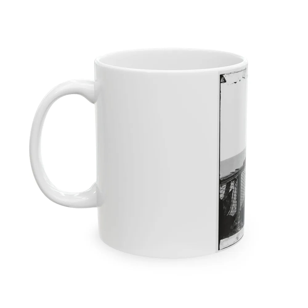 Adm. David D. Porter, Lt. Commander, On Deck Of U.S. Steamship Fulton. (U.S. Civil War) White Coffee Mug-Go Mug Yourself