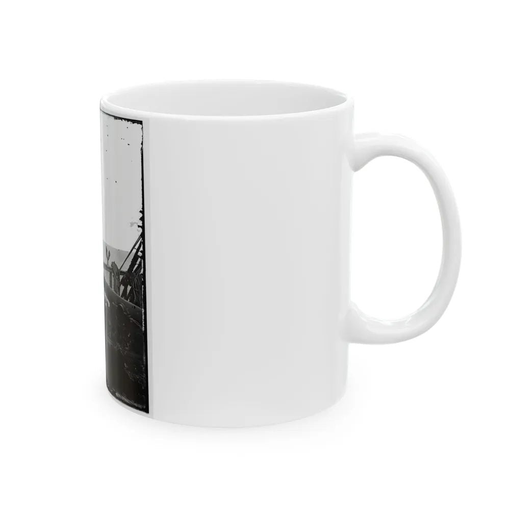 Adm. David D. Porter, Lt. Commander, On Deck Of U.S. Steamship Fulton. (U.S. Civil War) White Coffee Mug-Go Mug Yourself