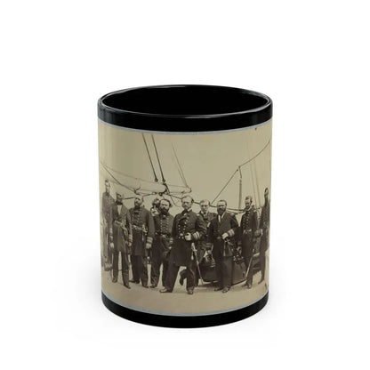 Admiral Dahlgren And Staff On Board U.S.S. Pawnee, Off Charleston, S.C. (U.S. Civil War) Black Coffee Mug 11oz - Go Mug Yourself