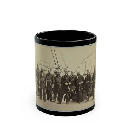 Admiral Dahlgren And Staff On Board U.S.S. Pawnee, Off Charleston, S.C. (U.S. Civil War) Black Coffee Mug 11oz - Go Mug Yourself