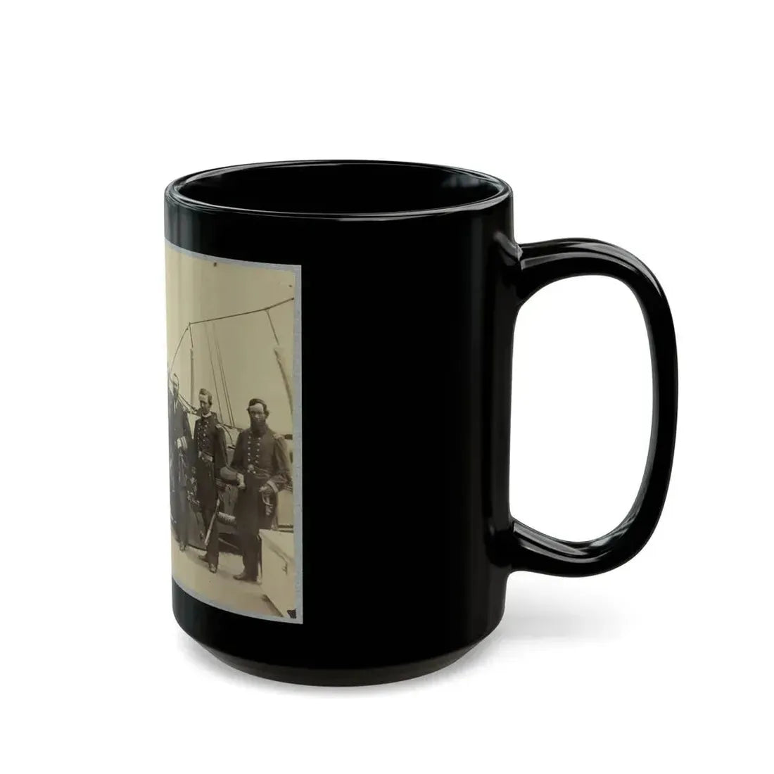 Admiral Dahlgren And Staff On Board U.S.S. Pawnee, Off Charleston, S.C. (U.S. Civil War) Black Coffee Mug - Go Mug Yourself