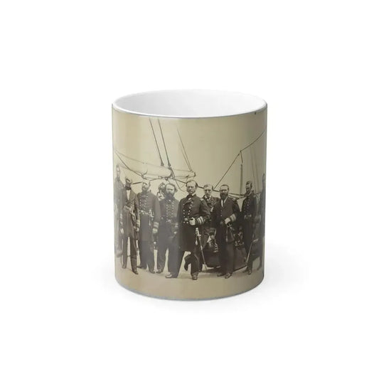 Admiral Dahlgren and Staff on Board U.S.S. Pawnee, Off Charleston, S.C. (U.S. Civil War) Color Changing Coffee Mug 11oz Default Title 11oz - Go Mug Yourself