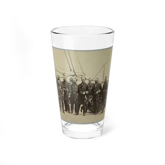 Admiral Dahlgren And Staff On Board U.S.S. Pawnee, Off Charleston, S.C. (U.S. Civil War) Pint Glass 16oz 16oz - Go Mug Yourself