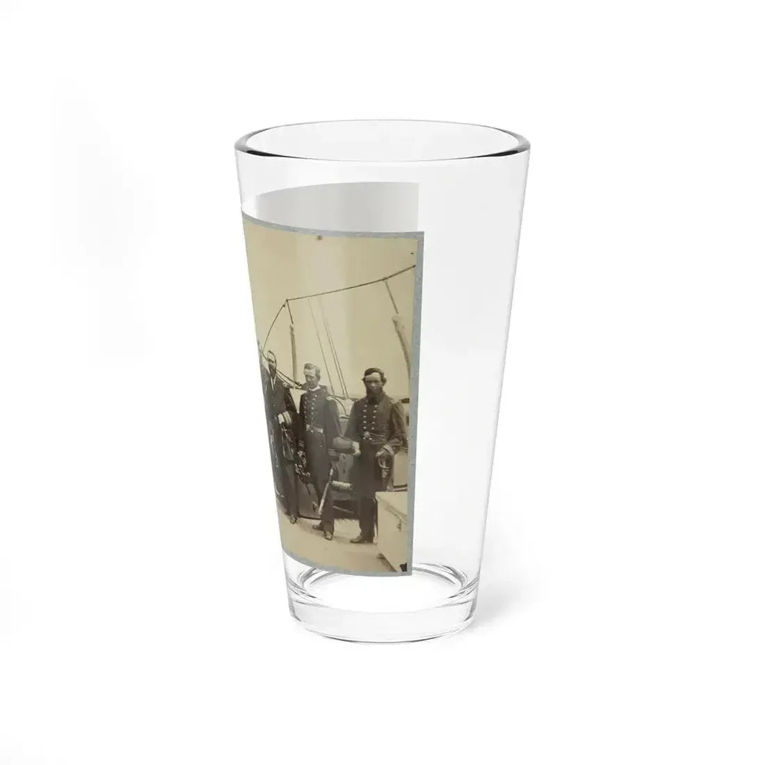 Admiral Dahlgren And Staff On Board U.S.S. Pawnee, Off Charleston, S.C. (U.S. Civil War) Pint Glass 16oz - Go Mug Yourself
