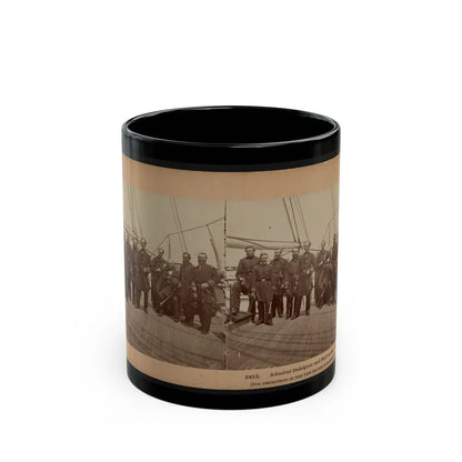 Admiral Dahlgren And Staff On The Pawnee (U.S. Civil War) Black Coffee Mug-11oz-Go Mug Yourself