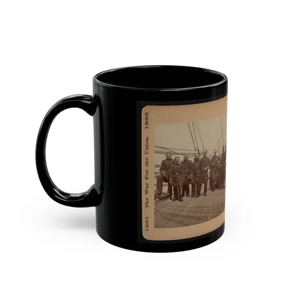 Admiral Dahlgren And Staff On The Pawnee (U.S. Civil War) Black Coffee Mug-Go Mug Yourself