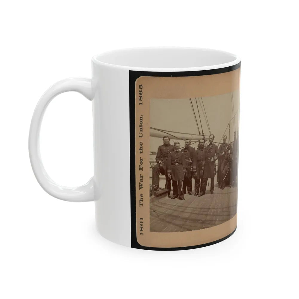 Admiral Dahlgren And Staff On The Pawnee (U.S. Civil War) White Coffee Mug-Go Mug Yourself