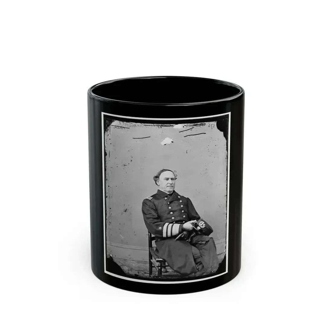Admiral David Glasgow Farragut (U.S. Civil War) Black Coffee Mug 11oz - Go Mug Yourself