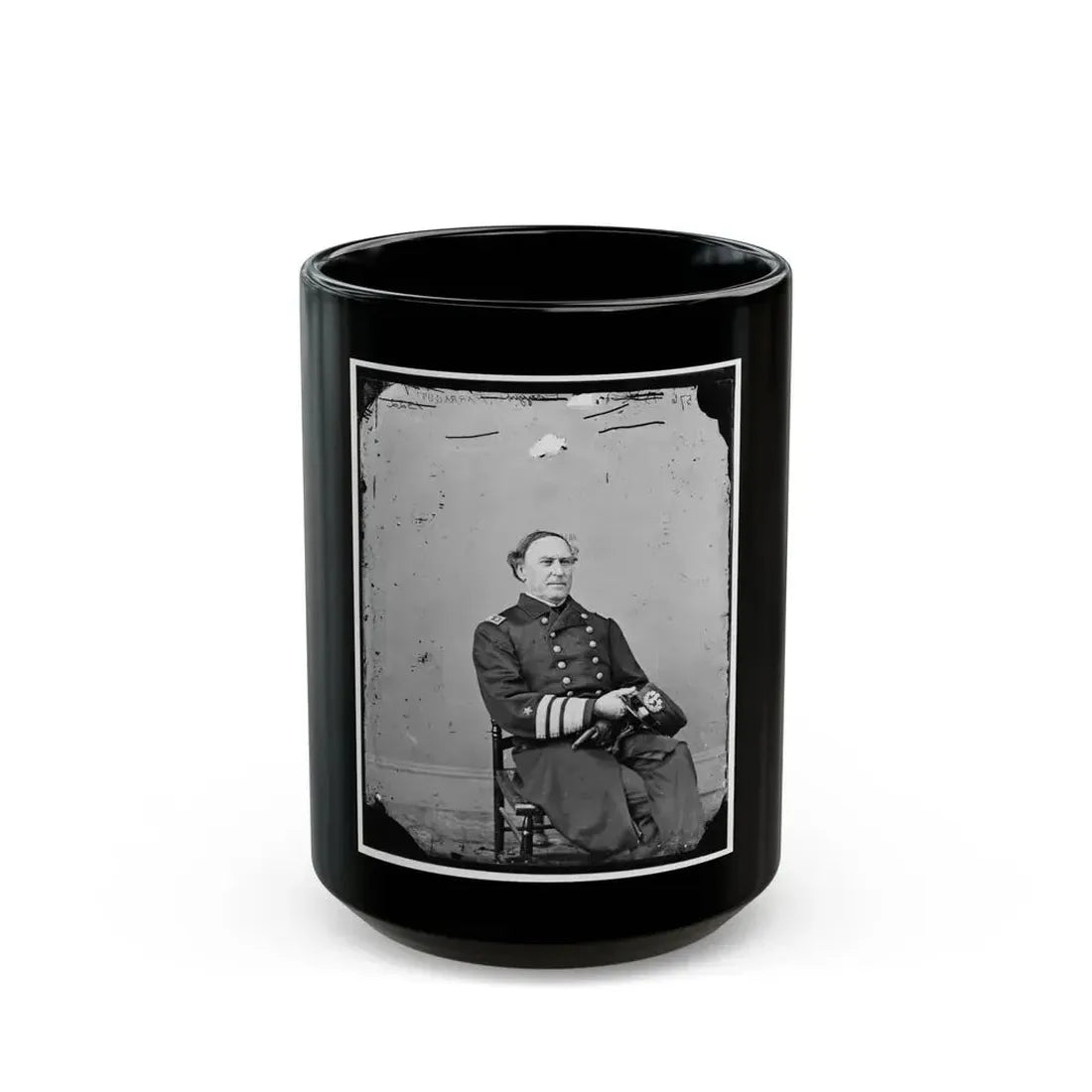 Admiral David Glasgow Farragut (U.S. Civil War) Black Coffee Mug 15oz - Go Mug Yourself