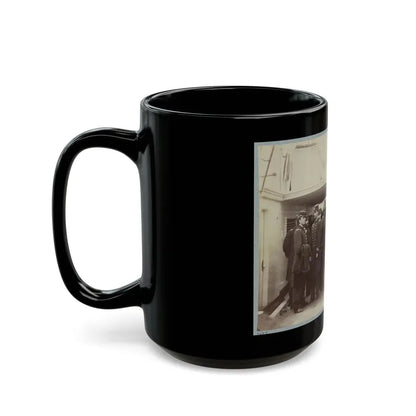Admiral D.D. Porter And Staff On Board Flag-Ship, Malvern, Norfolk, Va., Dec. 1864 (U.S. Civil War) Black Coffee Mug - Go Mug Yourself