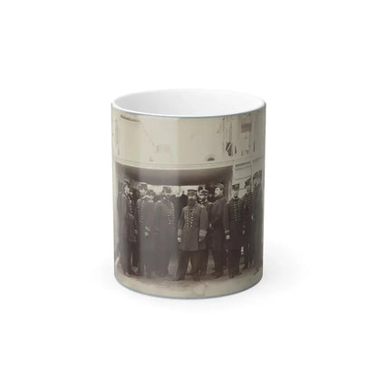 Admiral D.D. Porter and Staff on Board Flag-Ship, Malvern, Norfolk, Va., Dec. 1864 (U.S. Civil War) Color Changing Coffee Mug 11oz Default Title - Go Mug Yourself
