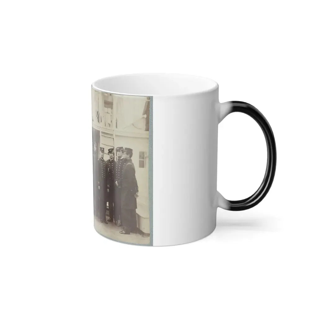 Admiral D.D. Porter and Staff on Board Flag-Ship, Malvern, Norfolk, Va., Dec. 1864 (U.S. Civil War) Color Changing Coffee Mug 11oz - Go Mug Yourself