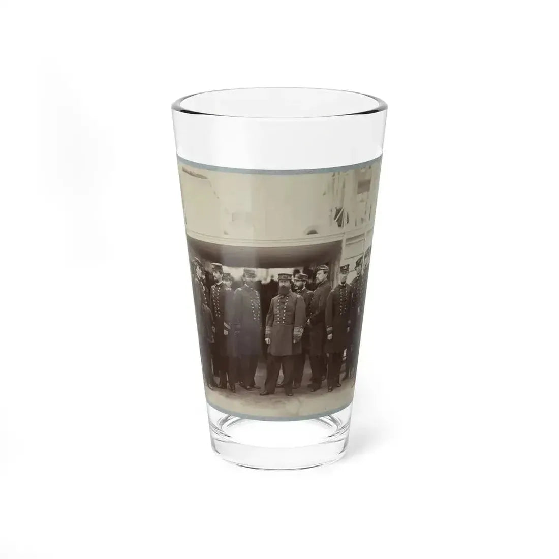 Admiral D.D. Porter And Staff On Board Flag-Ship, Malvern, Norfolk, Va., Dec. 1864 (U.S. Civil War) Pint Glass 16oz 16oz - Go Mug Yourself