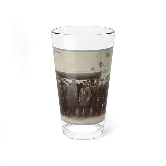 Admiral D.D. Porter And Staff On Board Flag-Ship, Malvern, Norfolk, Va., Dec. 1864 (U.S. Civil War) Pint Glass 16oz 16oz - Go Mug Yourself