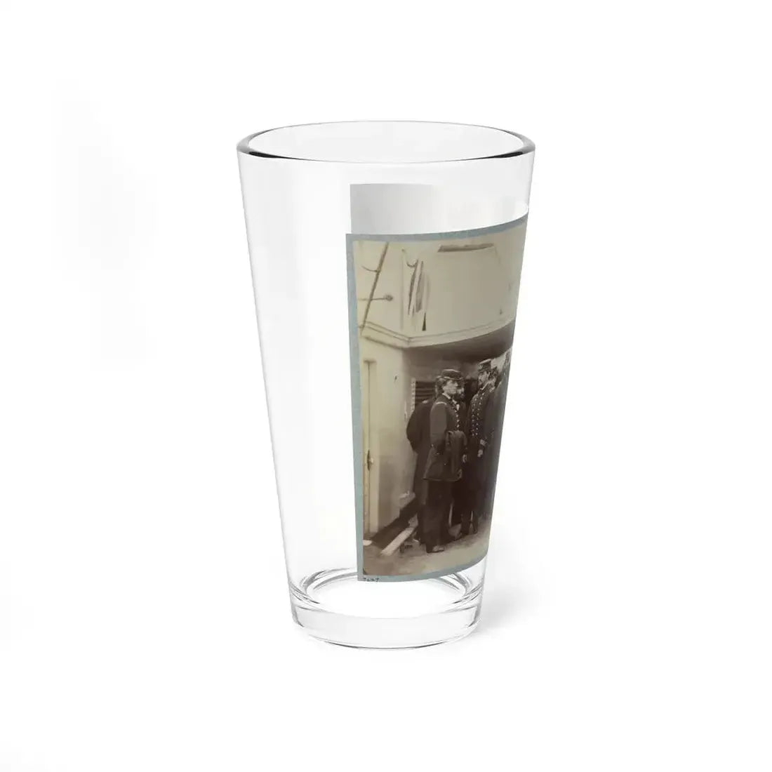 Admiral D.D. Porter And Staff On Board Flag-Ship, Malvern, Norfolk, Va., Dec. 1864 (U.S. Civil War) Pint Glass 16oz - Go Mug Yourself