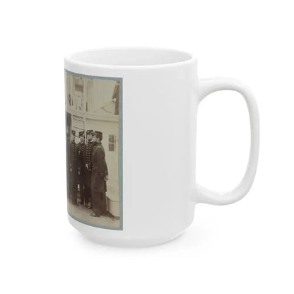 Admiral D.D. Porter And Staff On Board Flag-Ship, Malvern, Norfolk, Va., Dec. 1864 (U.S. Civil War) White Coffee Mug - Go Mug Yourself