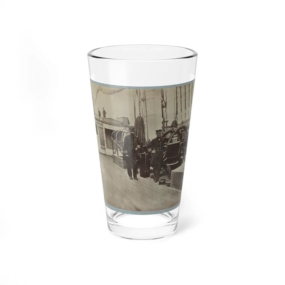 Admiral Farragut And Captain Drayton On Deck Of U.S. Frigate Hartford 001 (U.S. Civil War) Pint Glass 16oz-16oz-Go Mug Yourself