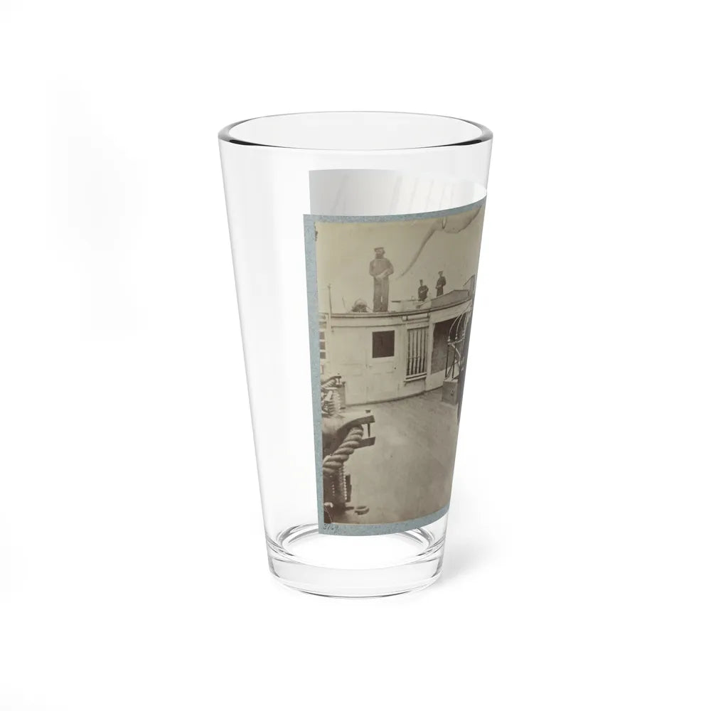 Admiral Farragut And Captain Drayton On Deck Of U.S. Frigate Hartford 001 (U.S. Civil War) Pint Glass 16oz-Go Mug Yourself