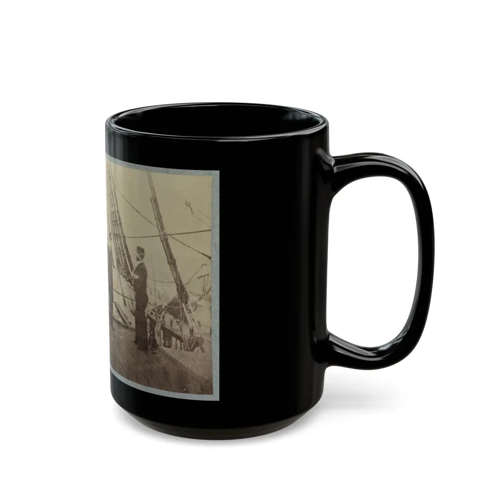 Admiral Farragut And Captain Drayton On Deck Of U.S. Frigate Hartford (U.S. Civil War) Black Coffee Mug-Go Mug Yourself