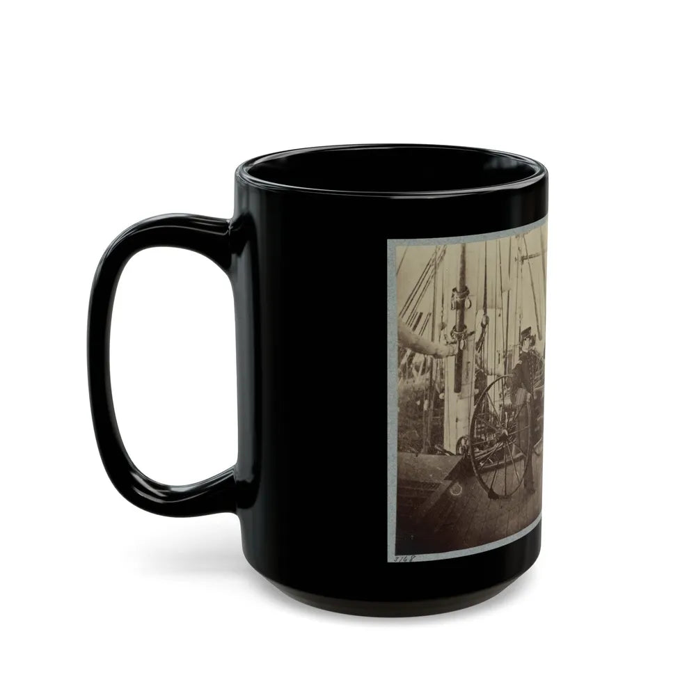 Admiral Farragut And Captain Drayton On Deck Of U.S. Frigate Hartford (U.S. Civil War) Black Coffee Mug-Go Mug Yourself