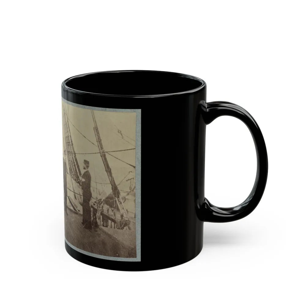 Admiral Farragut And Captain Drayton On Deck Of U.S. Frigate Hartford (U.S. Civil War) Black Coffee Mug-Go Mug Yourself