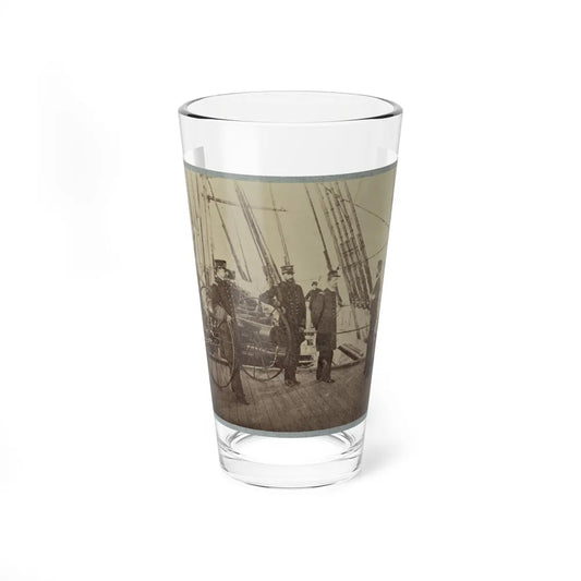 Admiral Farragut And Captain Drayton On Deck Of U.S. Frigate Hartford (U.S. Civil War) Pint Glass 16oz-16oz-Go Mug Yourself