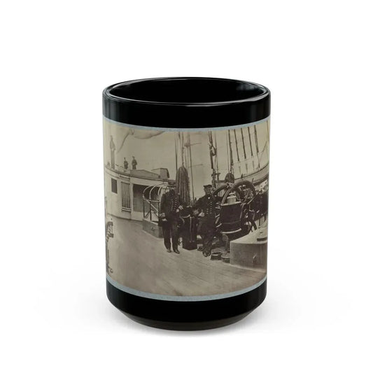 Admiral Farragut And Captain Drayton On Deck Of U.S. Frigate Hartford 001 (U.S. Civil War) Black Coffee Mug 15oz - Go Mug Yourself