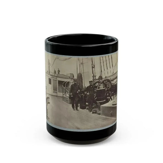 Admiral Farragut And Captain Drayton On Deck Of U.S. Frigate Hartford 001 (U.S. Civil War) Black Coffee Mug 15oz - Go Mug Yourself