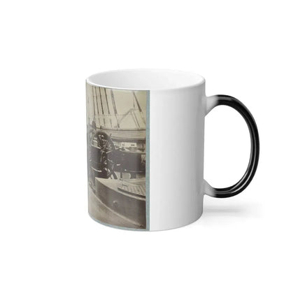 Admiral Farragut and Captain Drayton on Deck of U.S. Frigate Hartford 001 (U.S. Civil War) Color Changing Coffee Mug 11oz - Go Mug Yourself