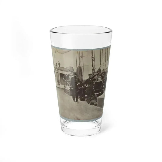 Admiral Farragut And Captain Drayton On Deck Of U.S. Frigate Hartford 001 (U.S. Civil War) Pint Glass 16oz 16oz - Go Mug Yourself