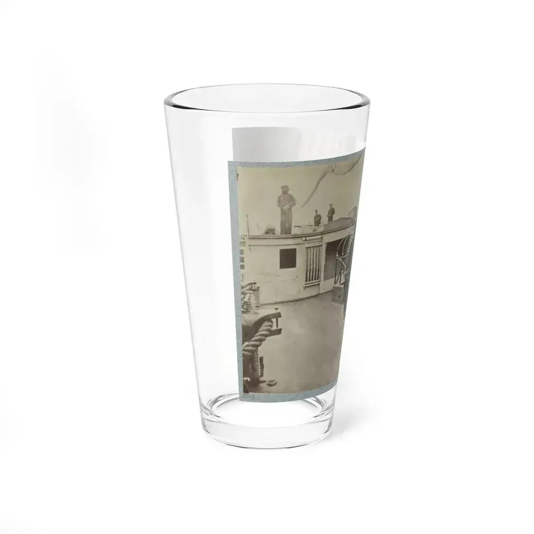 Admiral Farragut And Captain Drayton On Deck Of U.S. Frigate Hartford 001 (U.S. Civil War) Pint Glass 16oz - Go Mug Yourself