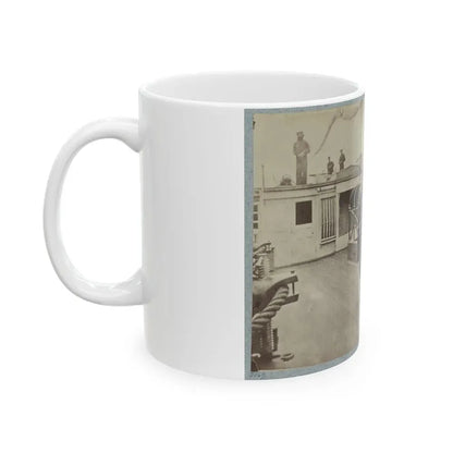 Admiral Farragut And Captain Drayton On Deck Of U.S. Frigate Hartford 001 (U.S. Civil War) White Coffee Mug - Go Mug Yourself