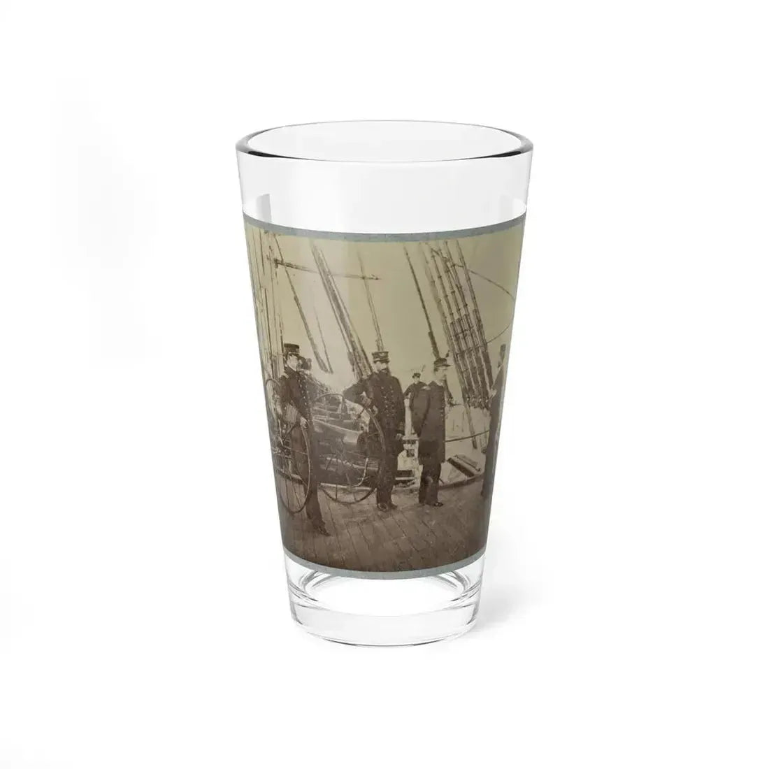 Admiral Farragut And Captain Drayton On Deck Of U.S. Frigate Hartford (U.S. Civil War) Pint Glass 16oz 16oz - Go Mug Yourself