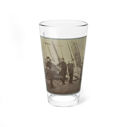 Admiral Farragut And Captain Drayton On Deck Of U.S. Frigate Hartford (U.S. Civil War) Pint Glass 16oz 16oz - Go Mug Yourself