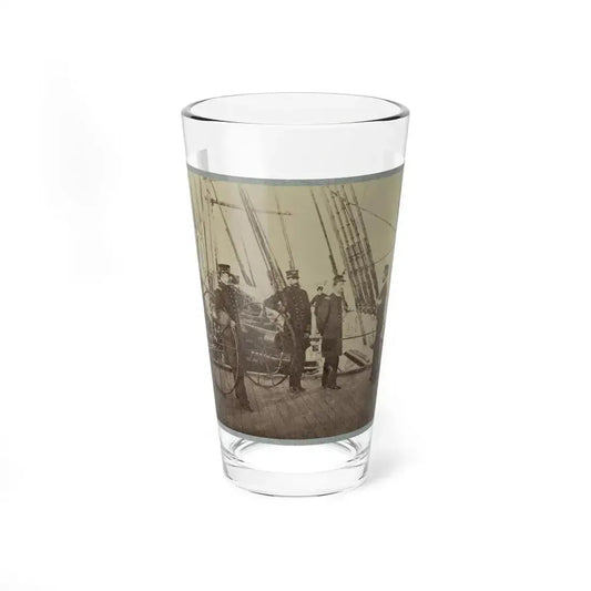 Admiral Farragut And Captain Drayton On Deck Of U.S. Frigate Hartford (U.S. Civil War) Pint Glass 16oz 16oz - Go Mug Yourself