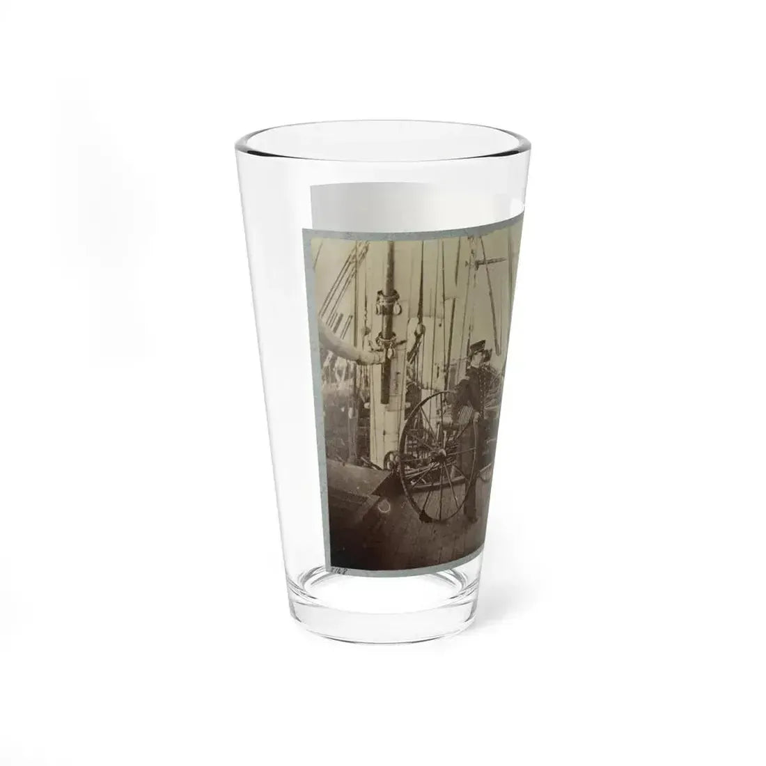 Admiral Farragut And Captain Drayton On Deck Of U.S. Frigate Hartford (U.S. Civil War) Pint Glass 16oz - Go Mug Yourself