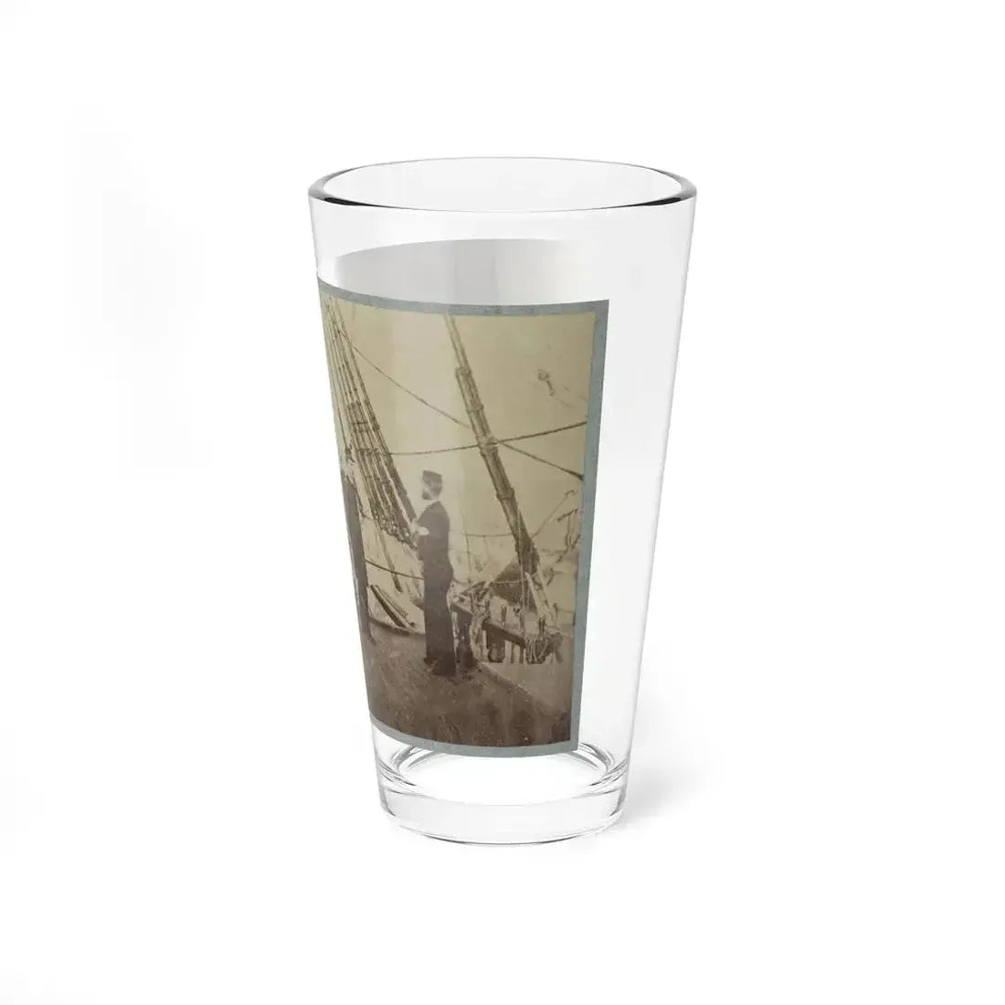 Admiral Farragut And Captain Drayton On Deck Of U.S. Frigate Hartford (U.S. Civil War) Pint Glass 16oz - Go Mug Yourself
