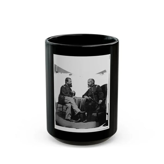 Admiral Porter And General Meade. (U.S. Civil War) Black Coffee Mug 15oz - Go Mug Yourself