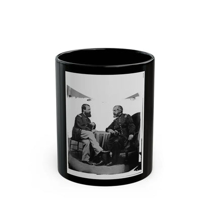 Admiral Porter And General Meade. (U.S. Civil War) Black Coffee Mug-11oz-Go Mug Yourself