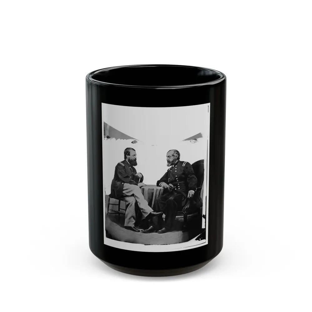 Admiral Porter And General Meade. (U.S. Civil War) Black Coffee Mug-15oz-Go Mug Yourself