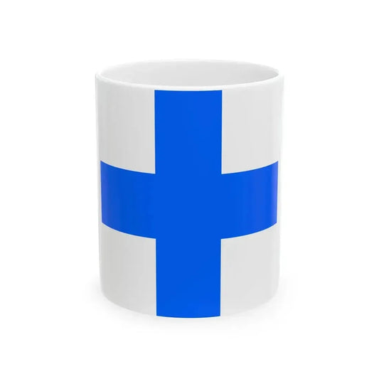 Admirals Flag of Finland 1919 (Finland) White Coffee Mug 11oz - Go Mug Yourself