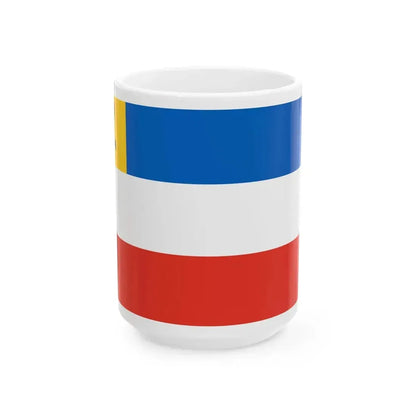 Admiralty flag of Rostock (Germany) White Coffee Mug 15oz - Go Mug Yourself