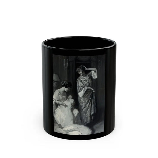 Admiring Baby, story illustration, 1914 - Black Coffee Mug-11oz-Go Mug Yourself