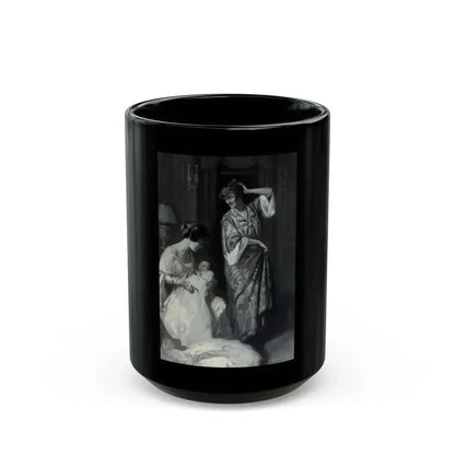 Admiring Baby, story illustration, 1914 - Black Coffee Mug 15oz - Go Mug Yourself