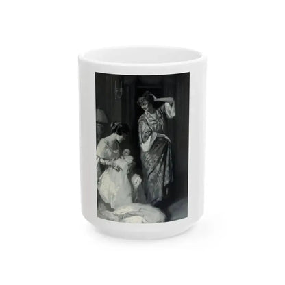 Admiring Baby, story illustration, 1914 - White Coffee Mug 15oz - Go Mug Yourself