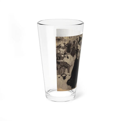 Admiring the Art in the Salon, 1902 (Magazine Illustration) Pint Glass 16oz-Go Mug Yourself